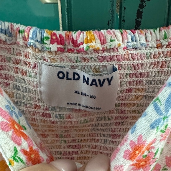 Sleeveless Linen-Blend Tie-Front Romper for Girls - Picture 2 of 6